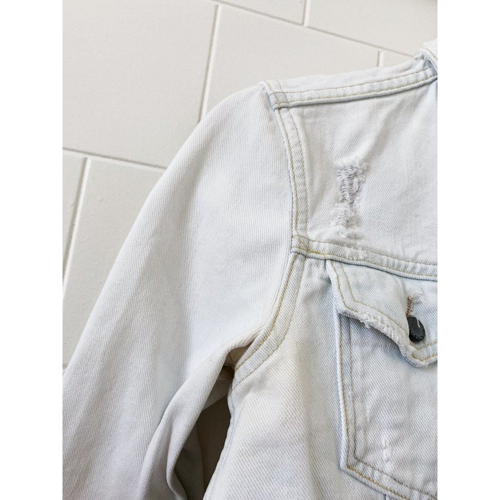 All Saints Kleo Distressed Denim Jacket - Picture 2 of 7